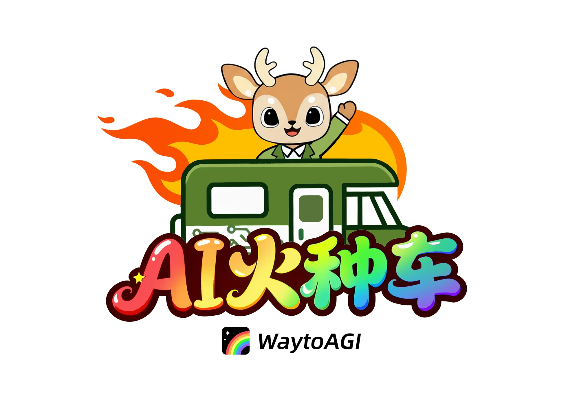 AI 火种车 40cm Logo KT 板