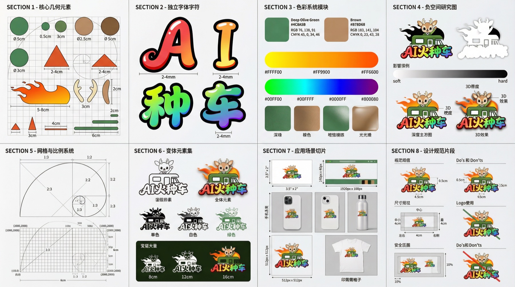 AI 火种车 Logo 元素拆解和规范